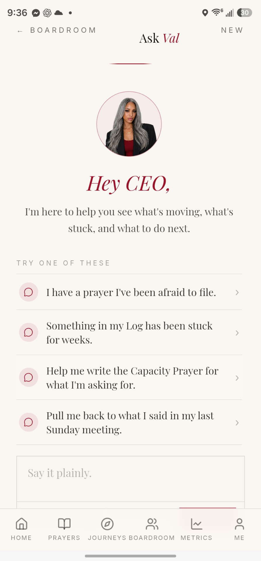 Ask Val screenshot